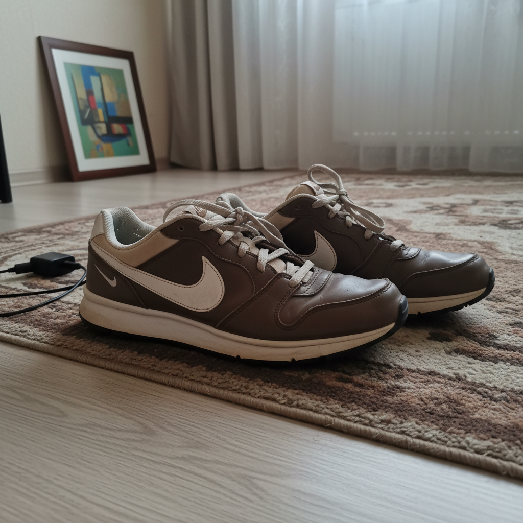 Zapatillas Nike Talla 37.5 Marrones y Blancas