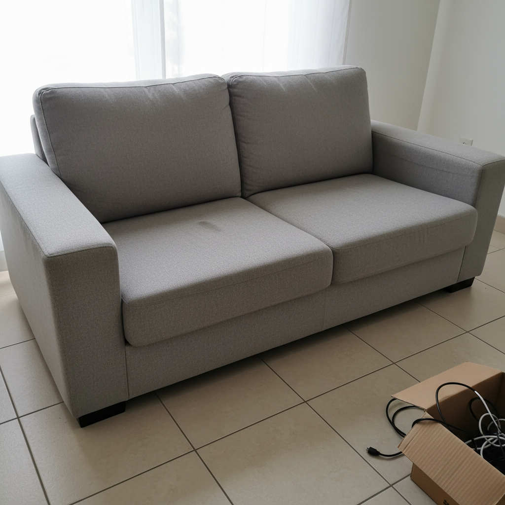 Sofá gris 2 plazas