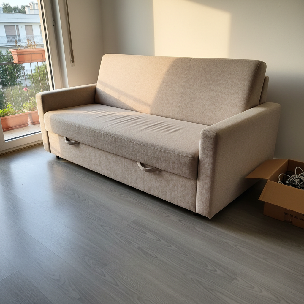 Sofá Cama Beige con Almacenaje - Envio gratis