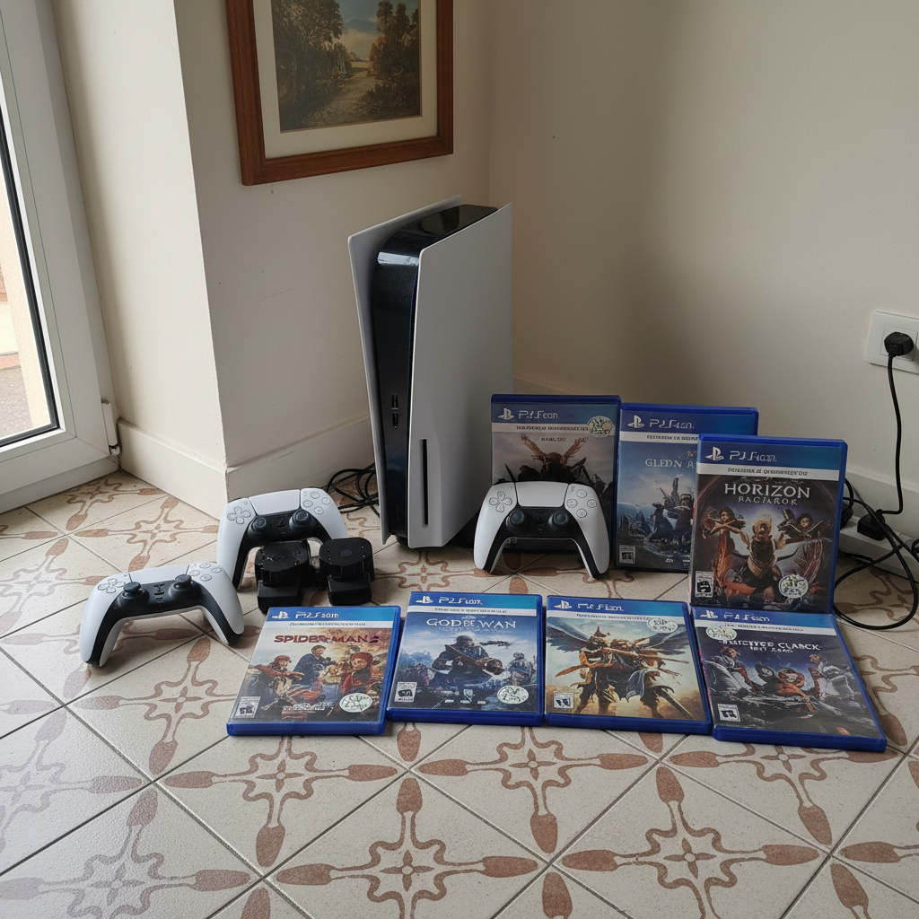 PS5 Slim 1TB + 2 Mandos + 6 Juegos