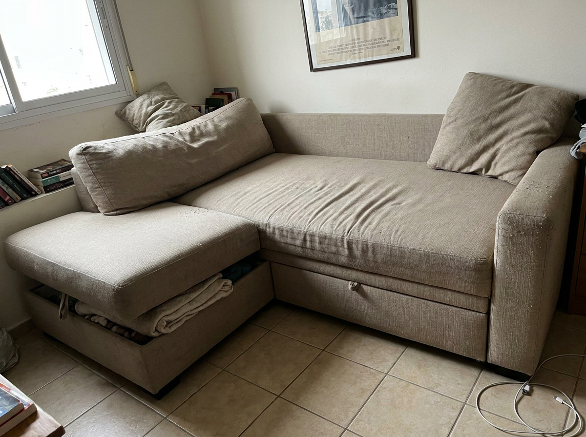 Sofá Cama Chaiselongue de 215cm con Arcón