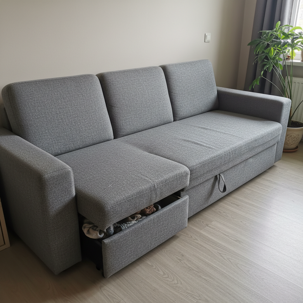Nuevo Sofá Cama en Tela Gris